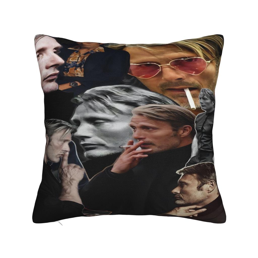 Federa Cuscino Attore Bello Mads Mikkelsen Copricuscino Personalizzato Federe Kawaii Per Divano Arredamento Casa