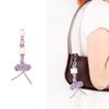 MIU series creative color hand-woven ruyi knot pu leather cord accessories bag pendant keychain
