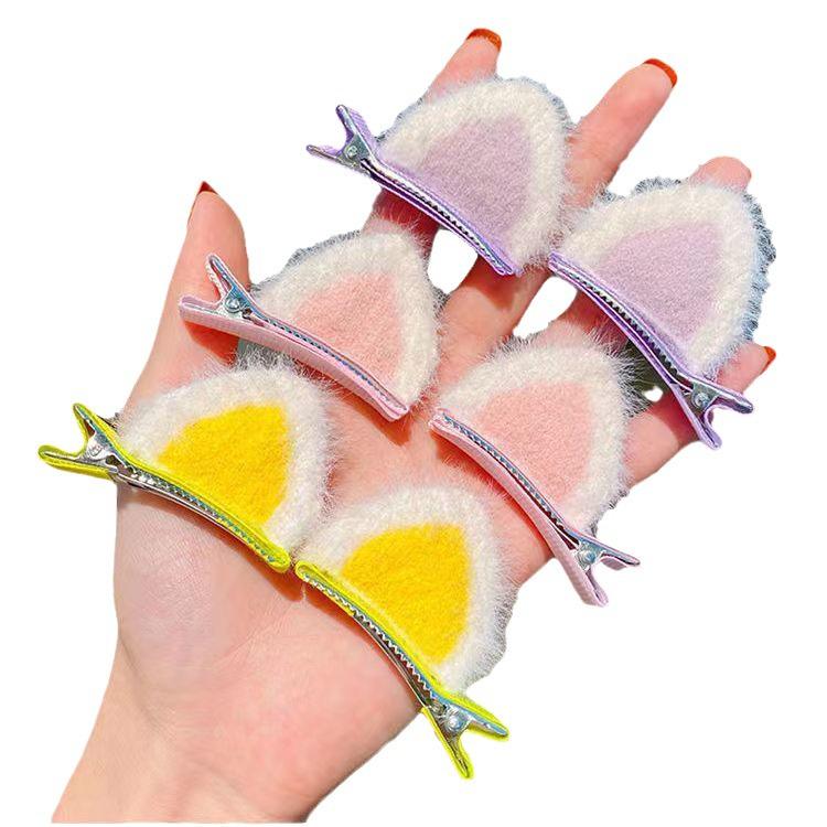 Children's Cute Cat Ear Hair Clips - Cartoon Princess Hair Accessories for Girls