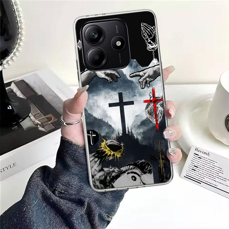 Son Of God Jesus Cross Holy Light Soft Phone Case For Xiaomi Redmi Note 15 14 14S 13 12 Pro Plus 12S 11 11S 11E 10 10S 11T 5G Fu
