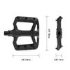 Funn Taipan S Fiberglass Reinforced Thermoplastic Bicycle Pedals CrMo Axis with Pins for Riding - 9/16" Anti-Slip MTB/BMX/City/Gravel (Black)
