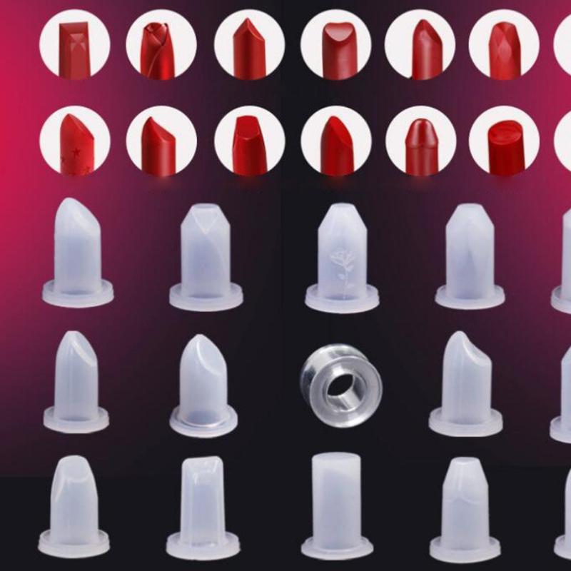 Diy Self-Made Handmade Handmade Craft Tool Lipstick Material Kit Small Sample Nozzle Empty Tube Silicone Aluminum Mold Lipstick