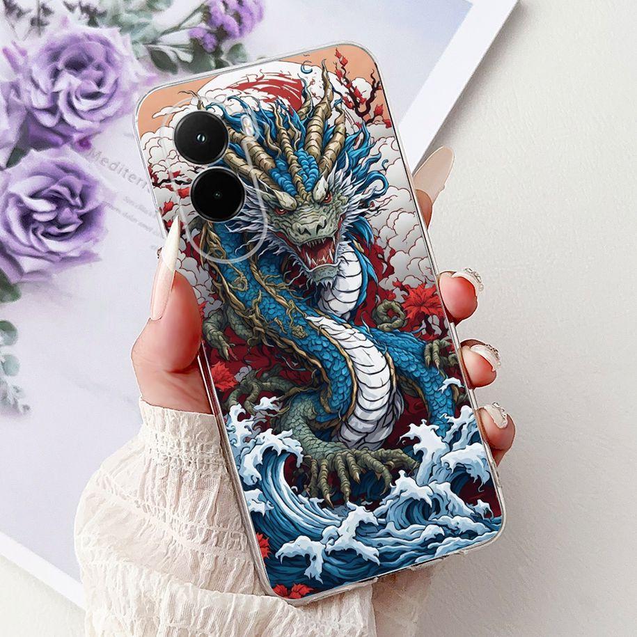 For Xiaomi Poco M7 4G Case Poco M7 Plus Cover Luxury Dragon Carp Soft Slim Silicone Phone Cases For Xiaomi PocoM7 M 7 2025 Shell