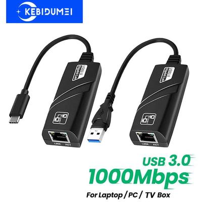 USB 3.0 juhtmega võrgukaart USB-tüüpi C kuni RJ45 LAN Etherneti adapter arvuti sülearvuti jaoks