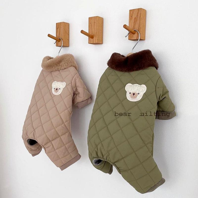 Pet Four-legged Cotton Coat Dog Clothes Winter Teddy Bichon Pomeranian VIP Yorkshire Terrier Small Dog Warm Clothing