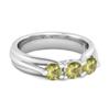 Peridot Three Stone Ring –925 Sterling Silver