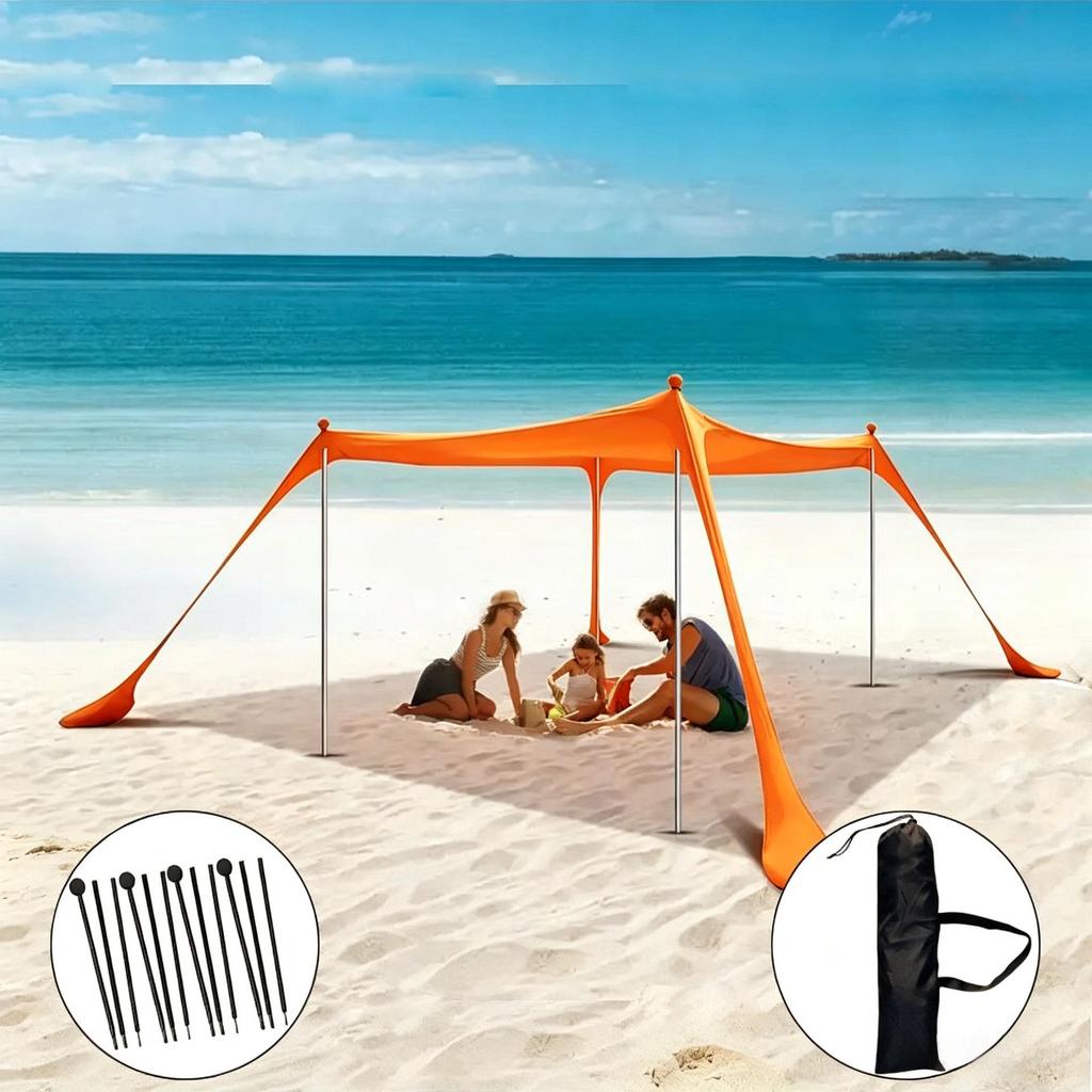 Cort de plajă Copertină portabilă pentru camping și protecție solară
