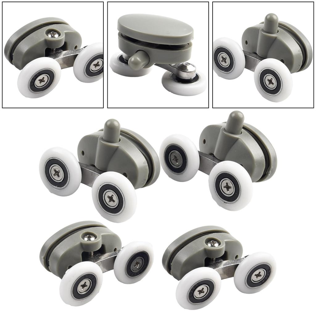 Wheels Top Bottom Rollers 19 23 25 27mm Adjustable Replacement Shower Door 4 X 4pcs Accessories Bathroom Nylon