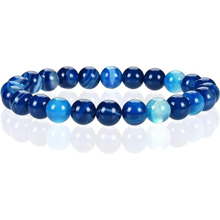 Brazilian Red Agate and Tiger Eye Volcanic Stone Bracelet with Cat's Eye Beads for Men and Women