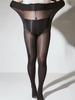 1 Pc Sexy Black Horse Oil Shine Sheer Tights For Women, Ultra-Glossy High-Stretch Hosiery For Club & Date Night