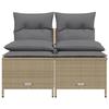 VidaXL Salon de jardin avec coussins 4 pcs beige résine tressée, ensemble de canapés d'extérieur, salon de jardin, ensemble 368374