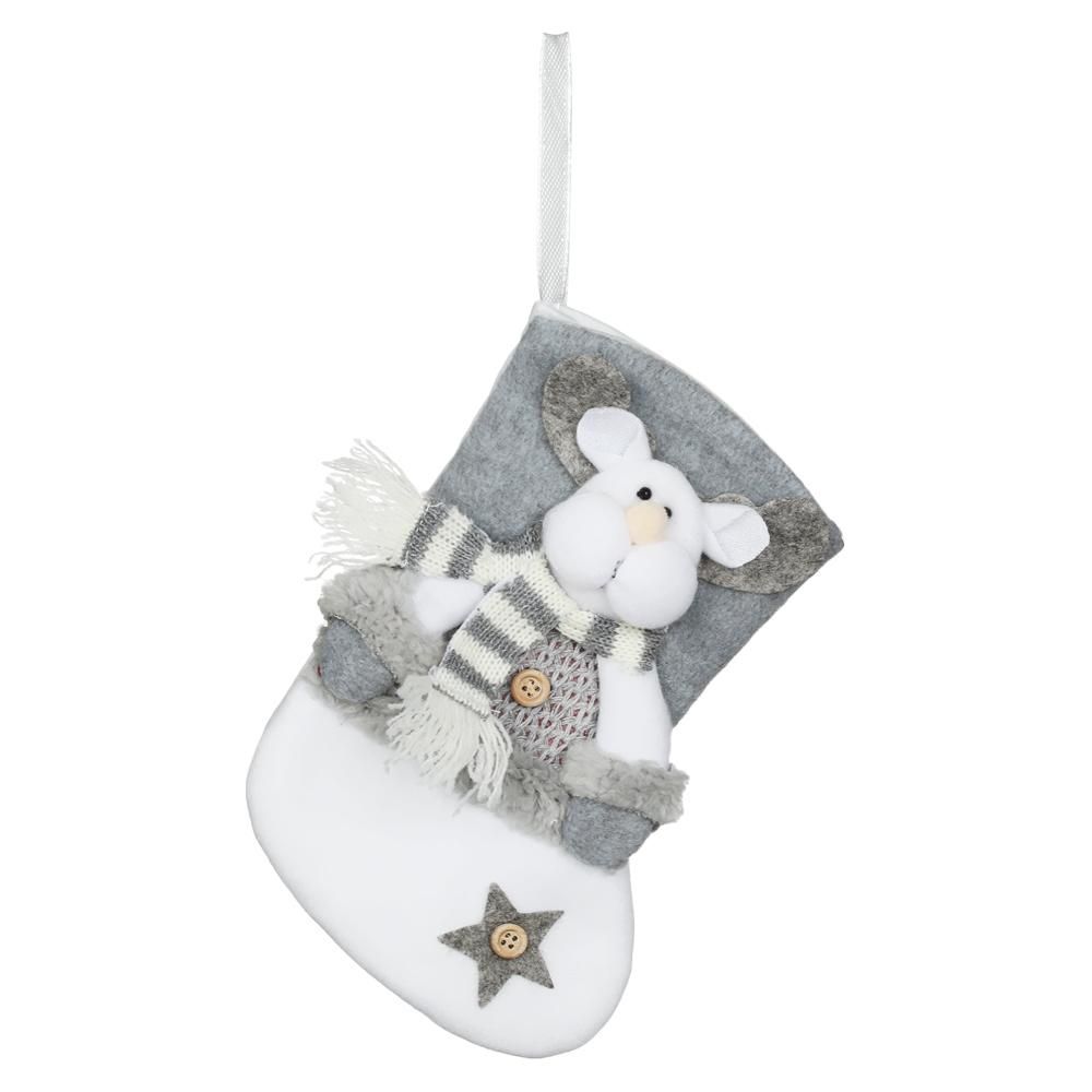 Xmas Tree Ornament Present Pocket Christmas Stockings Hanging Socks Santa Claus Candy Bag