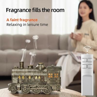 Air Humidifier Creative Vintage Train Shape Aroma Diffuser Jellyfish Spray with Remote Control for Essential Oil Aromatherapy
