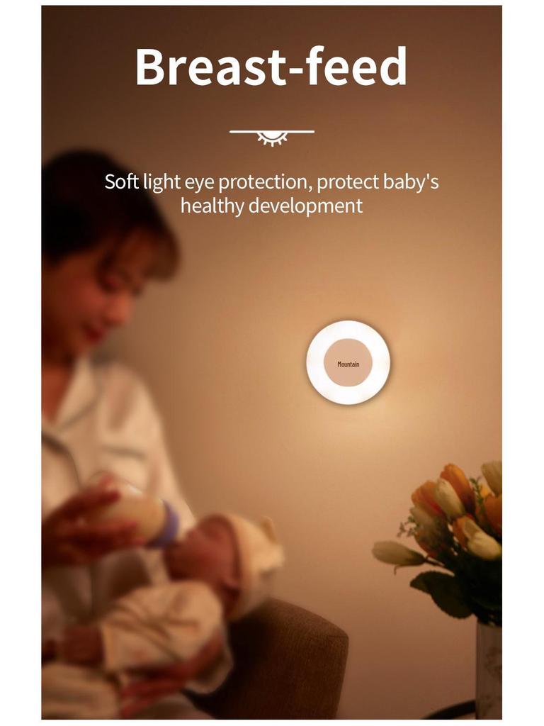 Touch-Sensing LED Night Light: Energy-Saving Bedside Lamp for Bedroom and Baby Feeding