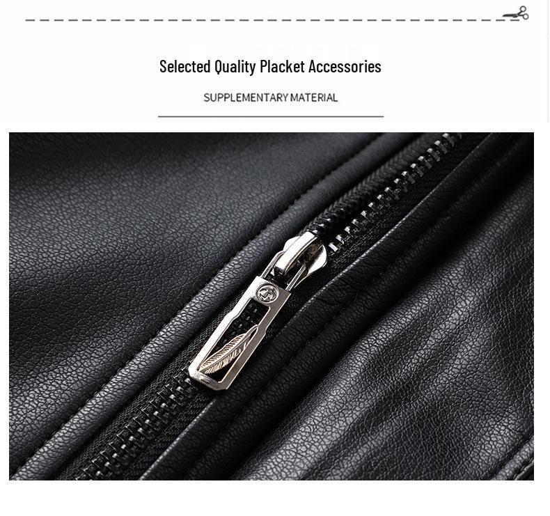 Men's Winter Padded Leather and Cotton Jacket for Middle-aged and Elderly - Warm and Ideal for Dad.