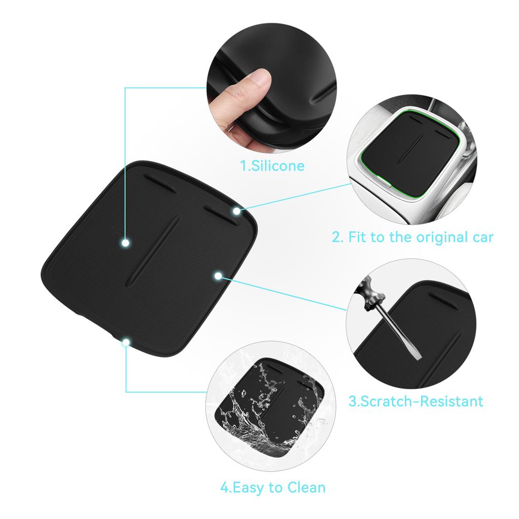 For Leapmotor B10 2025 2026 Car Anti Dirt Pad Mobile Wireless Charging Anti-Slip Mats Interior Accessiories Silicone
