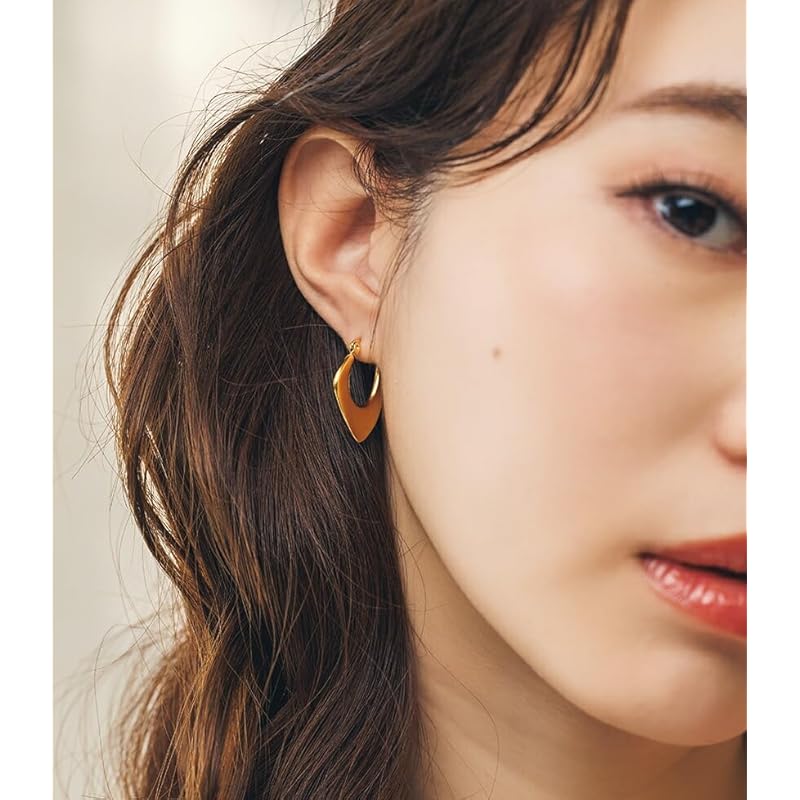 [mico.lor] kolczyki ze stali nierdzewnej (244) zestaw 2 obręczy damskich ze stali chirurgicznej 316L Kompatybilne z alergiami na metale złote złote