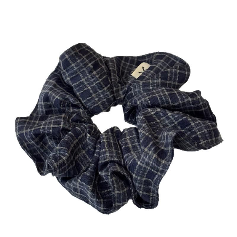 Korean Style High-End Plaid Hair Tie for Women - Versatile Hair Rope for Low Ponytails and Buns