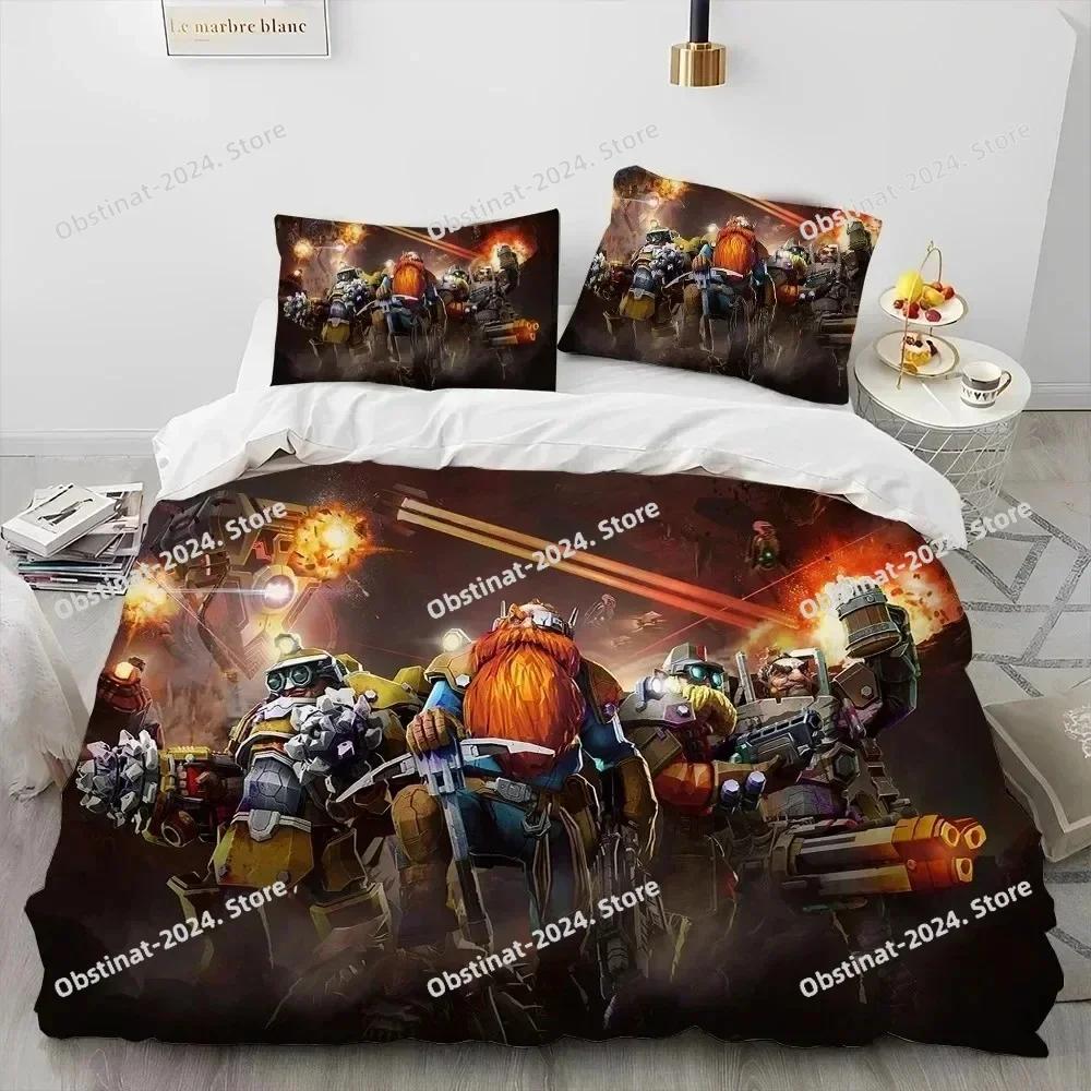 3D Deep Rock Galactic Game DRG Bedding Set Printed Single Comforter Quilt Duvet Cover Pillow Case 3 Pieces Sets Kids Adult Size