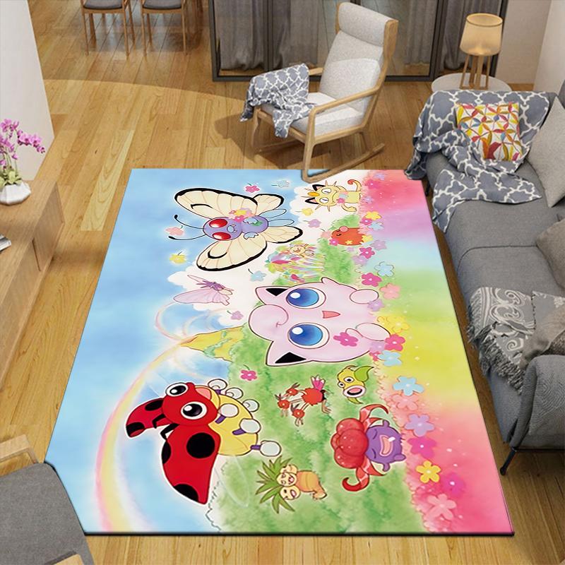 1Pc Butterflies Flowers Fantasy Printed Flannel Rug Soft Non Slip Carpet for Bedroom Living Room Office Floor Outdoor Home Decor Xmas Gift K1511