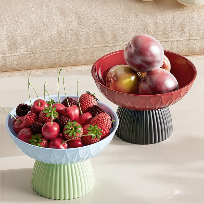 Elegant Large Washable Fruit Bowl With Pedestal - Chic, Hygienic Tabletop Organizer And Decorative Centerpiece