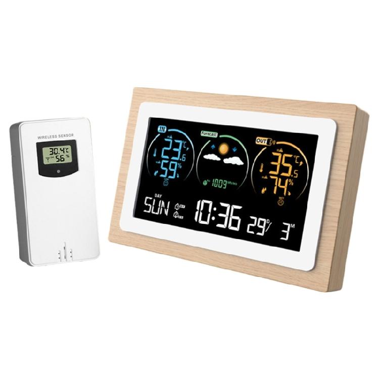 

Weather Stations Wireless Outdoor Indoor,Digital Alarm Clock with Thermometers,Hygrometer Forecast Barometer Alarm Clock 1