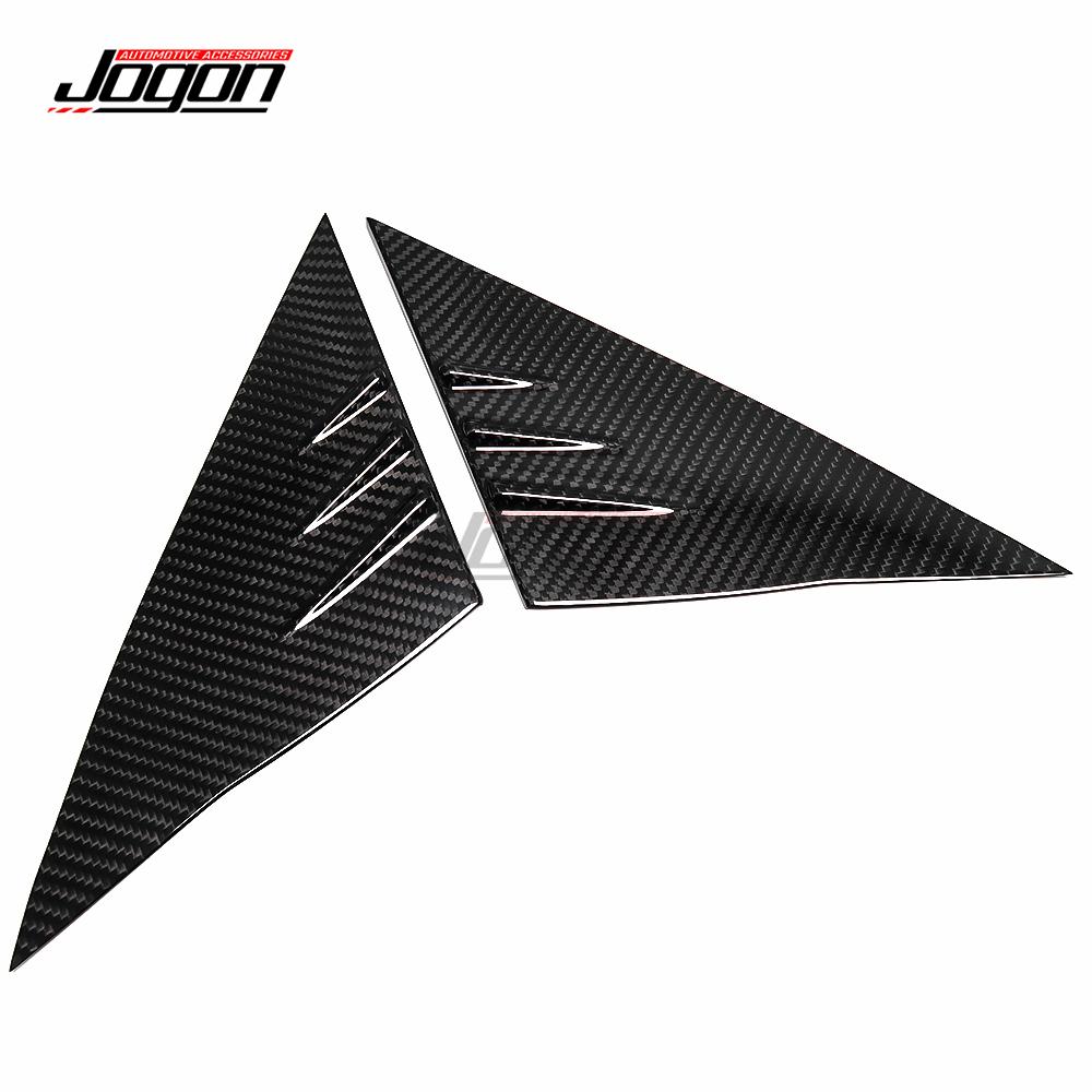 Carbon Fiber Exterior Window A-Pillars Side Window Triangle Anti-Wind Cover Trim For Tesla Model 3 Y 2017- Car Accessories Model Y 2020-2022