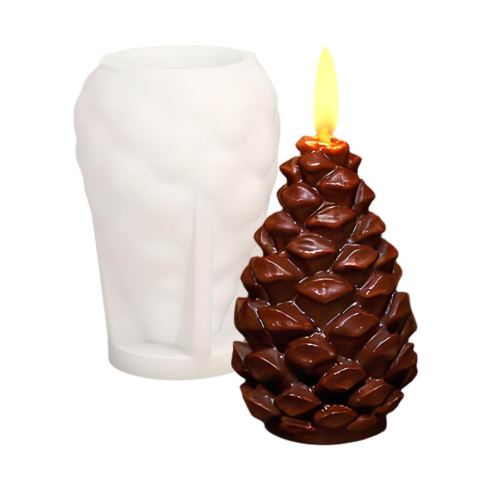 3D Pine Cone Silicone Candle Mold DIY Christmas Pinecone Aromatherapy Plaster Candle Making Mold Acorn Cone Handmade Home Decor