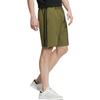adidas Neo Logo Striped Casual Woven Shorts Men Bottoms Dark-Olive-Green HD4715