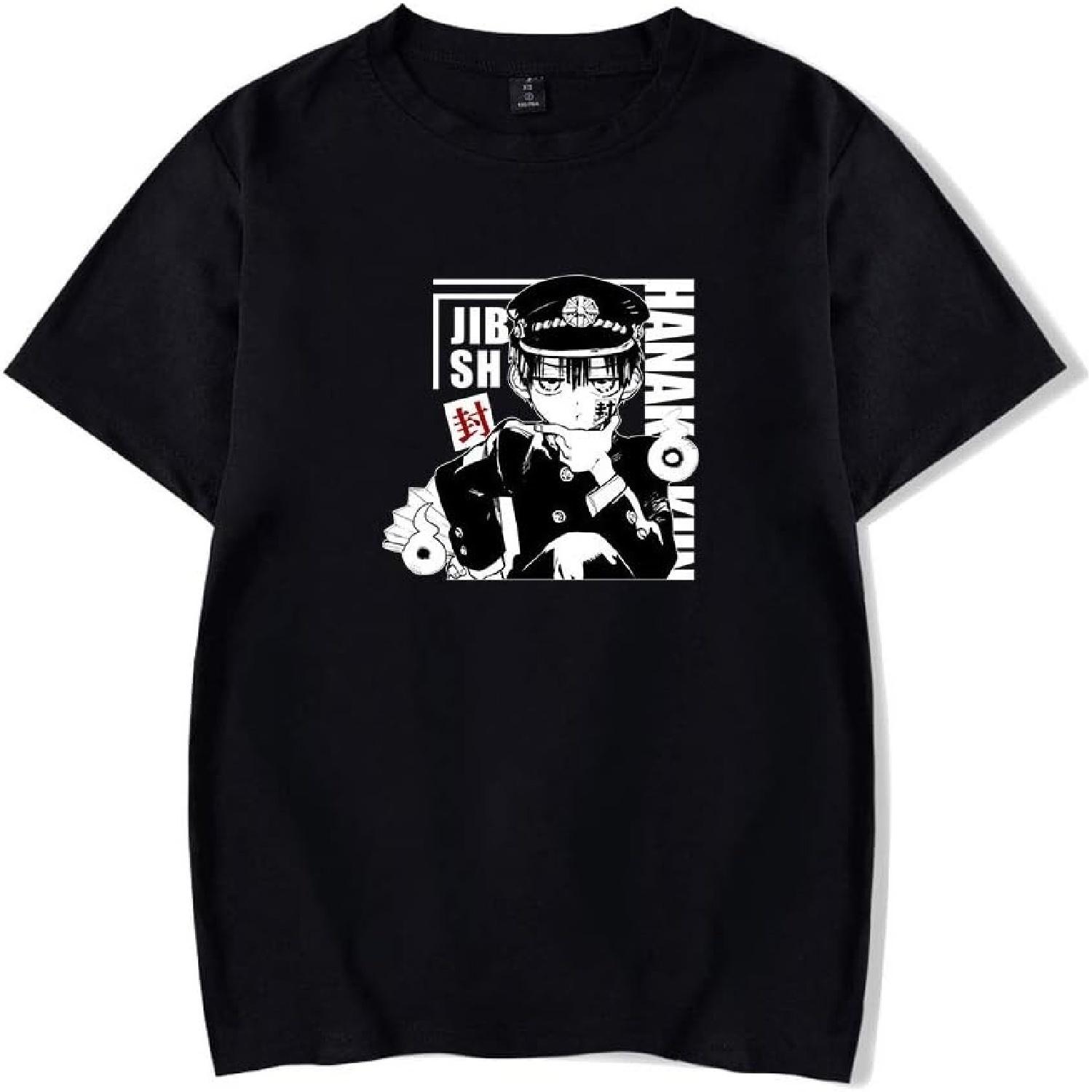 

RongJun Unisex Toilet Bound Hanako Kun Shirt Casual Short Sleeves Tee Tops for Halloween Outfits XXXXXL чорний