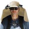 Solar Fan Hat with Neck Flap USB Rechargeable UV Dual Cooling Fan Fishing Hat Foldable Men Women Fisherman Hiking Mou