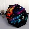 1pc Cosmic Yin Yang Swirls Umbrella with Plastic Handle,Suitable for All Seasons Home Travel Outdoor UmbrellaM1304