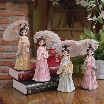 Lembrança criativa de menina Hanfu: Decoração de quarto em estilo antigo, ornamento para presente