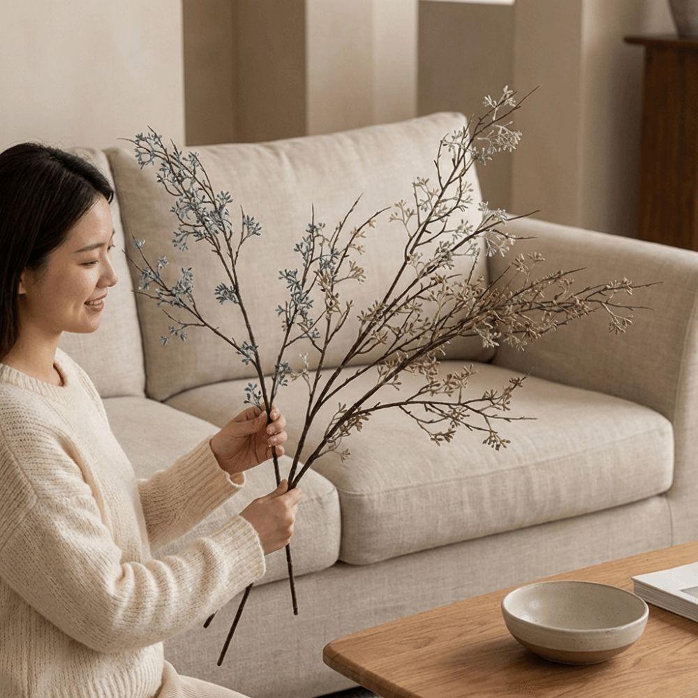 Handmade Artificial Eucalyptus Berries Plastic Real Touch Simulation Eucalyptus Tree Floral Arrangement Green Plants