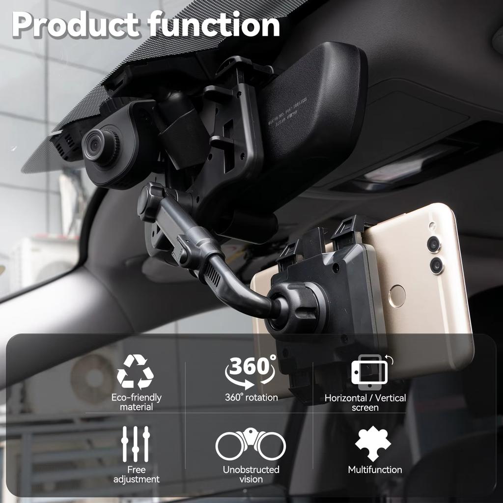 360°Rotatable and Retractable Car Phone Holder Car Rearview Mirror Bracket Universal Phone GPS Holder Universal Phones Holder