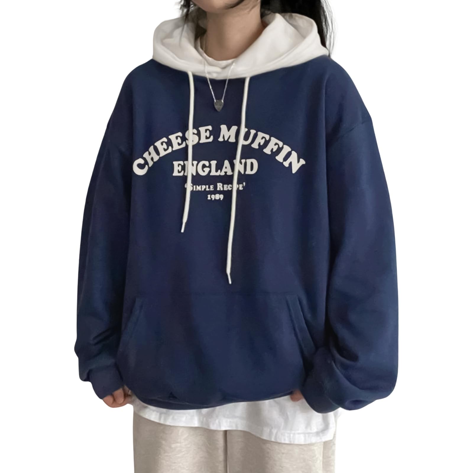 

SeiunAn Длинный пуловер Английский Свободный Большие размеры Корейский Осенний Наряд Женская Толстовка, Свитшот, Рукав, Легкий, Топ, Осень/Зима/Весна, Принт,