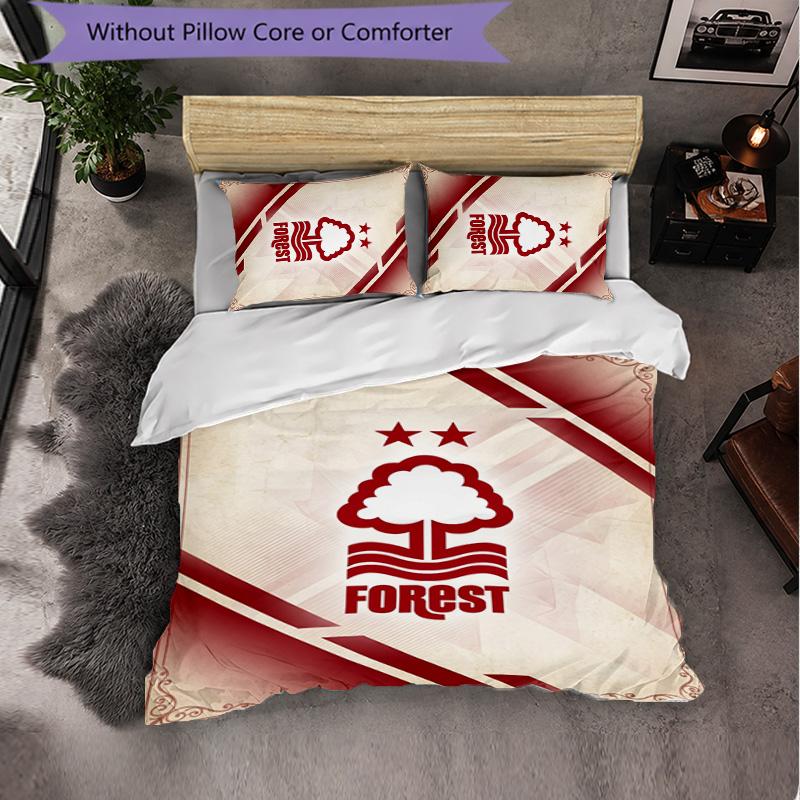 Nottingham Forest Themed Bedding 3Pcs Duvet Cover Set Decorative Bed Linen For Teen Room Home Decoration