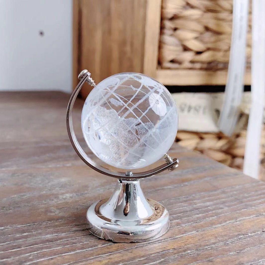 

Ins Эстетичный Мини-Глобус Украшение с Хрустальным Сердцем Настольный Декор для Женщин Девочек Подарок на Выпускной Подарок на День Рождения для Нее Его серебряный