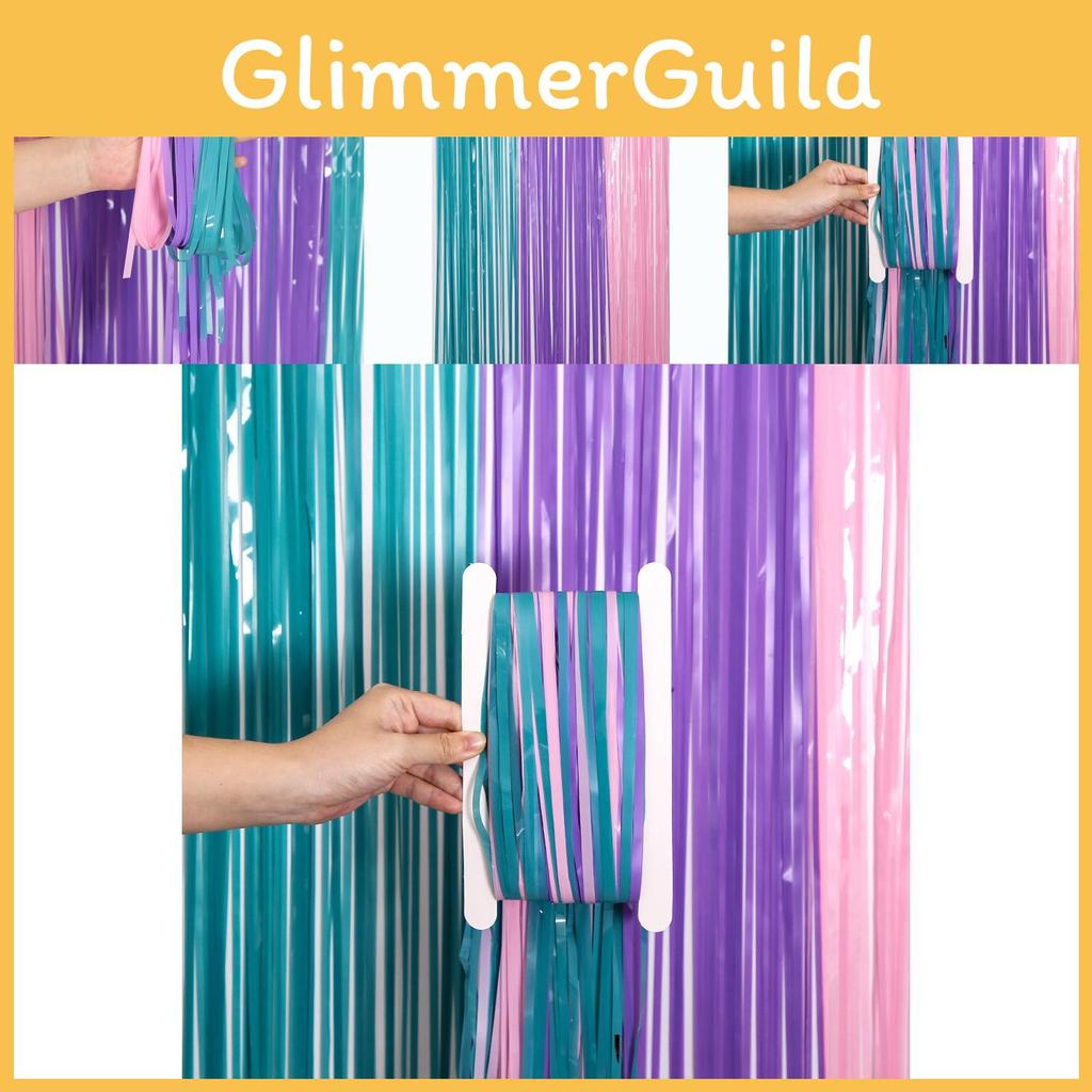 Stunning Macaron Rain Curtain In Blue Purple And Pink For Elegant Party Arrangements