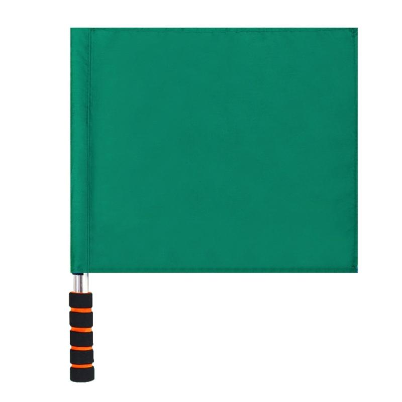 Sports Referee Flags Training Sports Flags with Sponges Handle Linesman Signal Flags for Soccer Volleyballs Basketball зелёный
