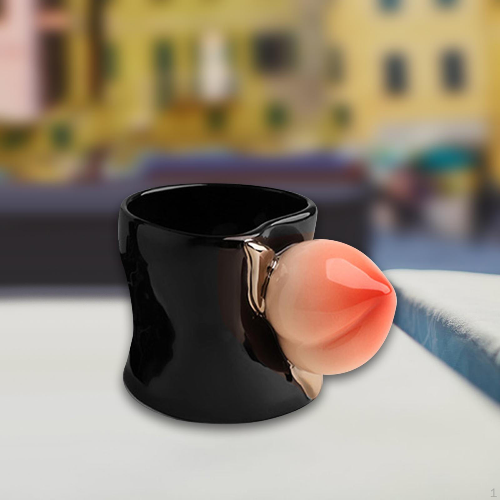 

Керамическая кофейная кружка для утренних напитков и послеобеденных угощений чёрный