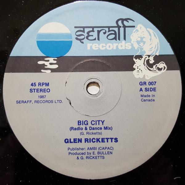 12-дюймовая пластинка GLEN RICKETTS Big City GR007 Seraff Records 1987 Канада Танцевальная Электроника Б/у