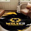 1PC Rug Wolves Football Club Emblem Round Mat Home Decor, Chair Rug For livingroom,Bedroom, Doormat Home Decor Birthday Gift Christmas Gifts
