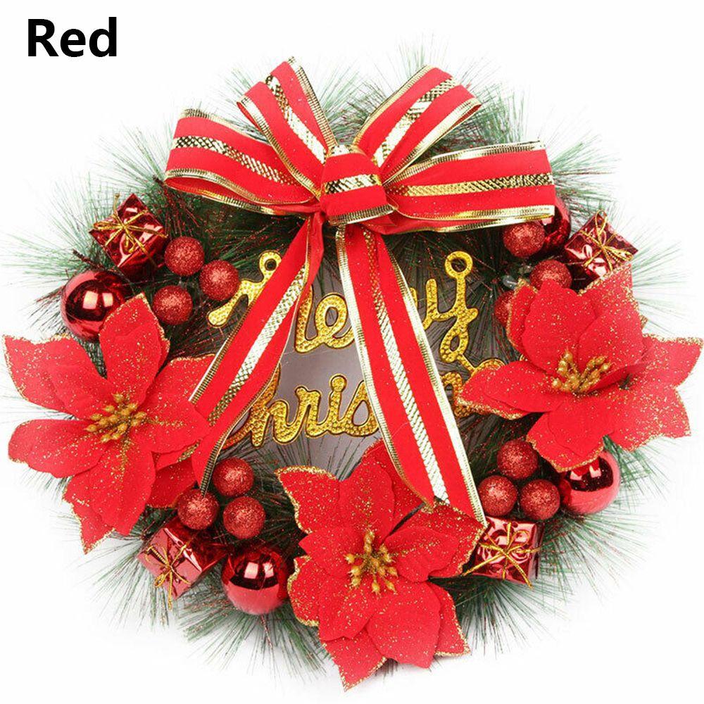 Props Party Decoration DIY Craft Pine Needle Wreath Door Hanging Ornament Christmas Wreath Garland