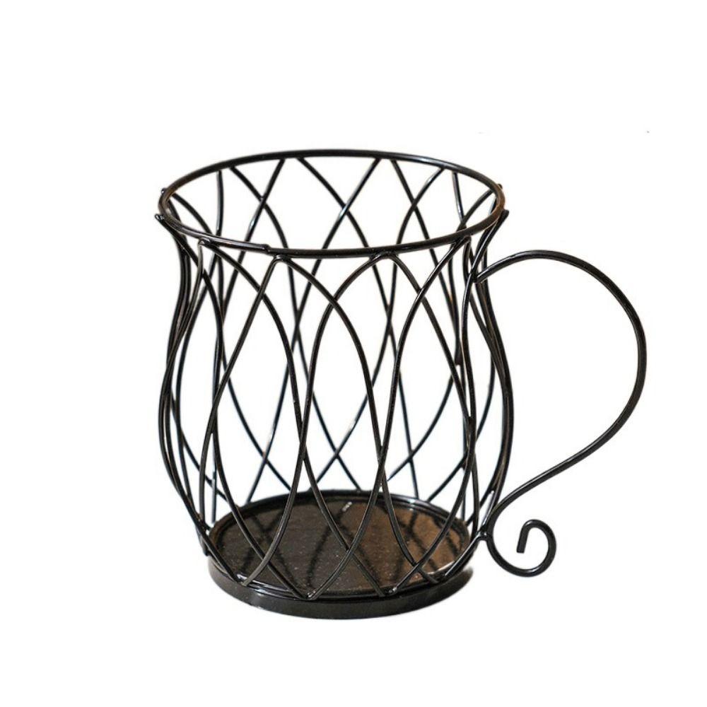Metal Wire Coffee Capsule Holder Large Capacity Fruit Snack Storage Rack K Cup Organizer  Bar