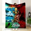 The Legend of Zelda Adventure Design Patterned Flannel Blanket Perfect for the Bedroom Living Room, Sofa, or a Little Nap