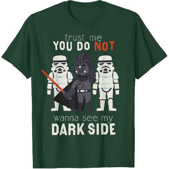 Star Wars A New Hope Darth Vader Dark Side Cartoon T-Shirt