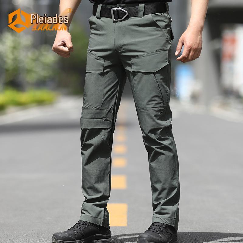 

Мужские тактические брюки Angken быстросохнущие - Ультратонкие, дышащие, боевые брюки с множеством карманов для весны/лета. L оливковое зеленый