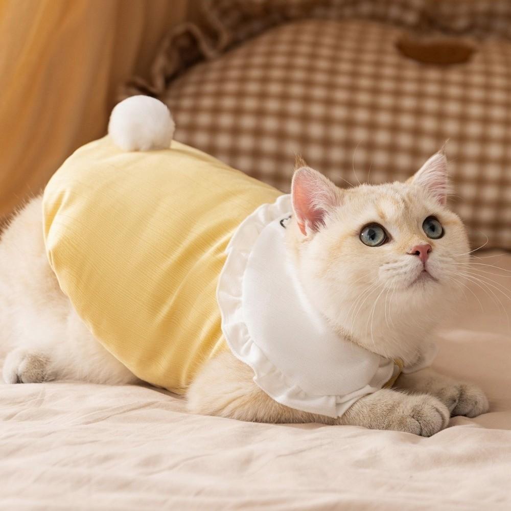 Cartoon Dog Warm Coat Tail-shaped Winter Down Jacket Cute Dog Rabbit Collar Vest  Small Dogs