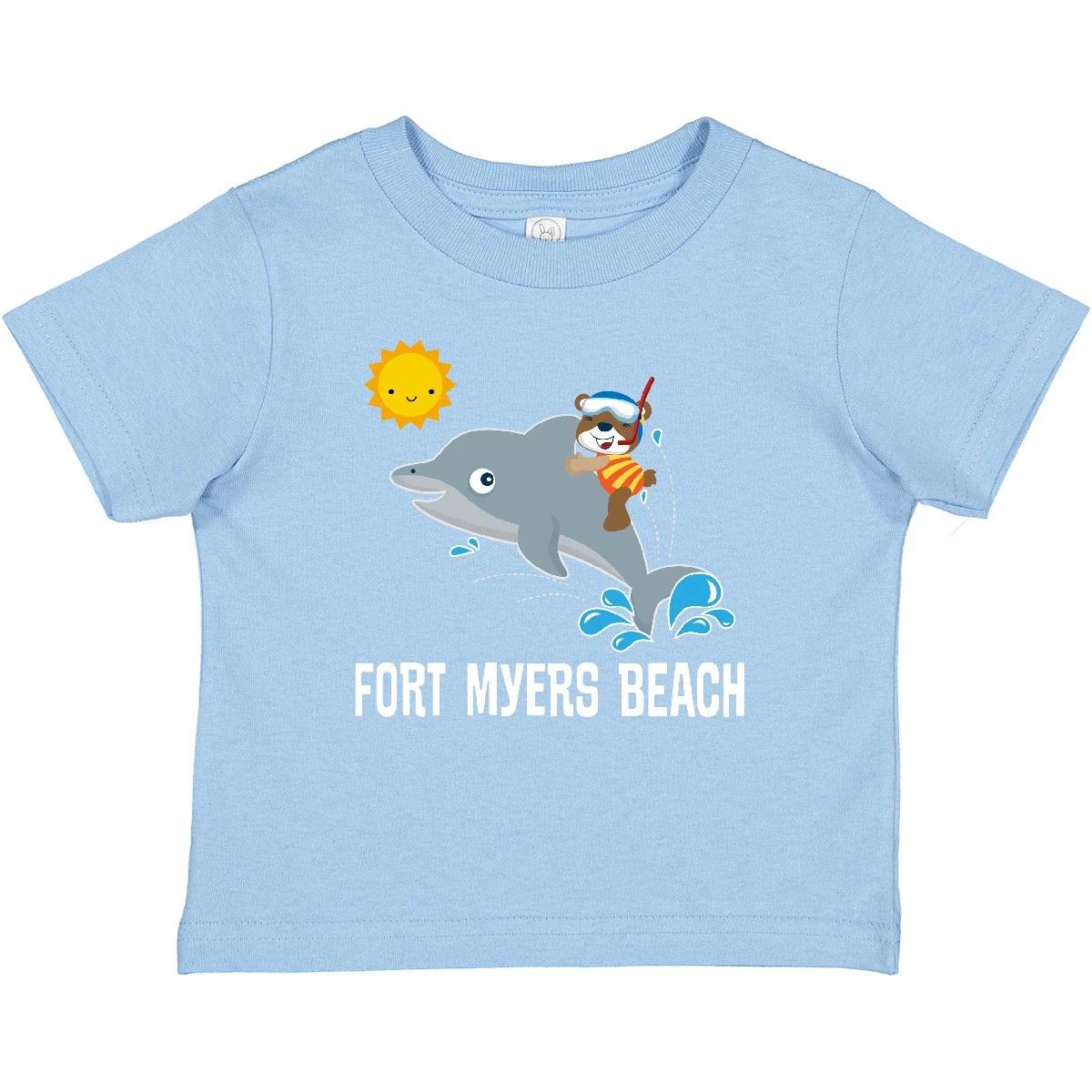 Inktastic Fort Myers Beach Florida Dolphin Baby T-Shirt Souvenir Trip Summer 100